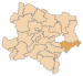 Lage des Bezirkes Bruck an der Leitha in Niederösterreich