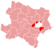 Lage des Bezirkes Wien-Umgebung in Niederösterreich