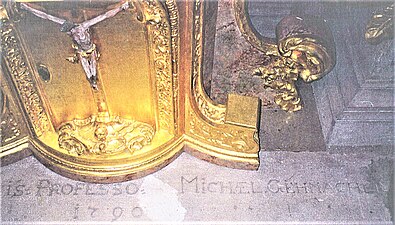 Inschrift 1790 Michel Gehmacher