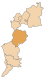 Lage des Bezirkes Oberpullendorf innerhalb des Burgenlandes