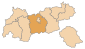 Lage des Bezirkes Innsbruck-Land innerhalb Tirols