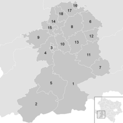 Lage der Gemeinde Bezirk Scheibbs im Bezirk Scheibbs (anklickbare Karte)