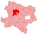 Lage des Bezirkes Krems-Land in Niederösterreich