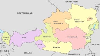 Administrative Gliederung Österreichs: die neun Bundesländer