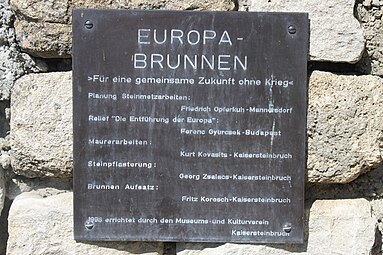 Maurerarbeiten Europabrunnen Kurt Kovasits