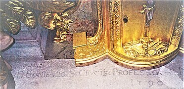 Inschrift P. Bonifacio S. Crucis Professo 1790[2]